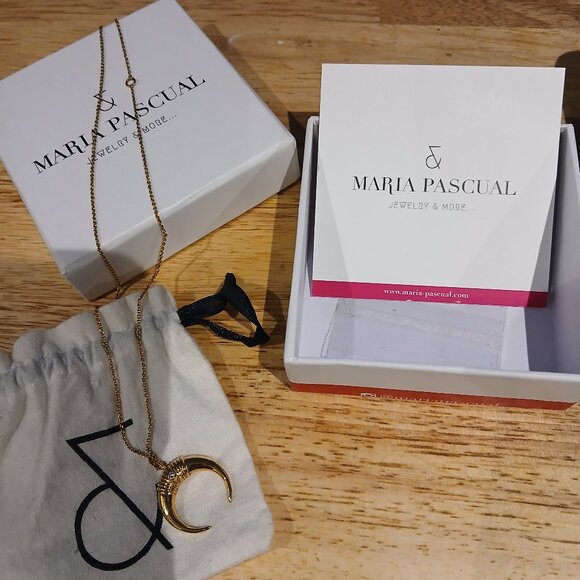 *Rare* Maria Pascual Small Horn Pendant Necklace - Picture 1 of 11